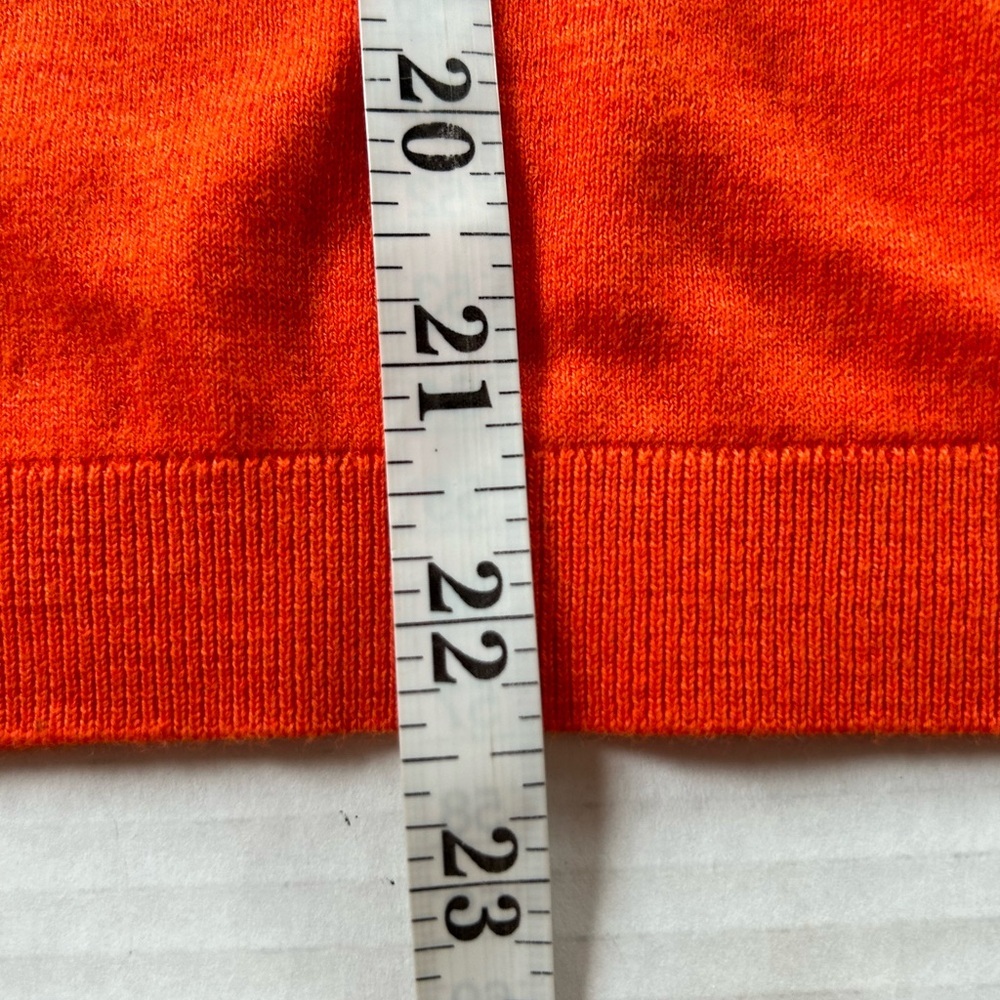 Brora Scottish 100% cotton orange top SZ 12 - Picture 8 of 9